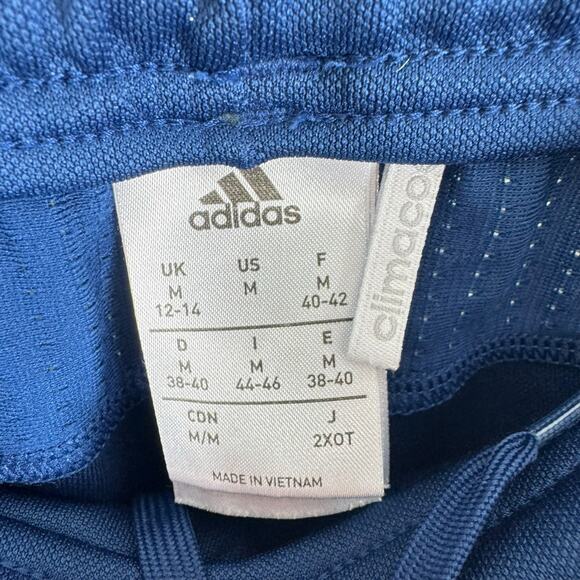 Adidas Tiro 17 Blue Three Stripe Climacool Drawstring Tapered Trainer Pants Sz M - Picture 6 of 8